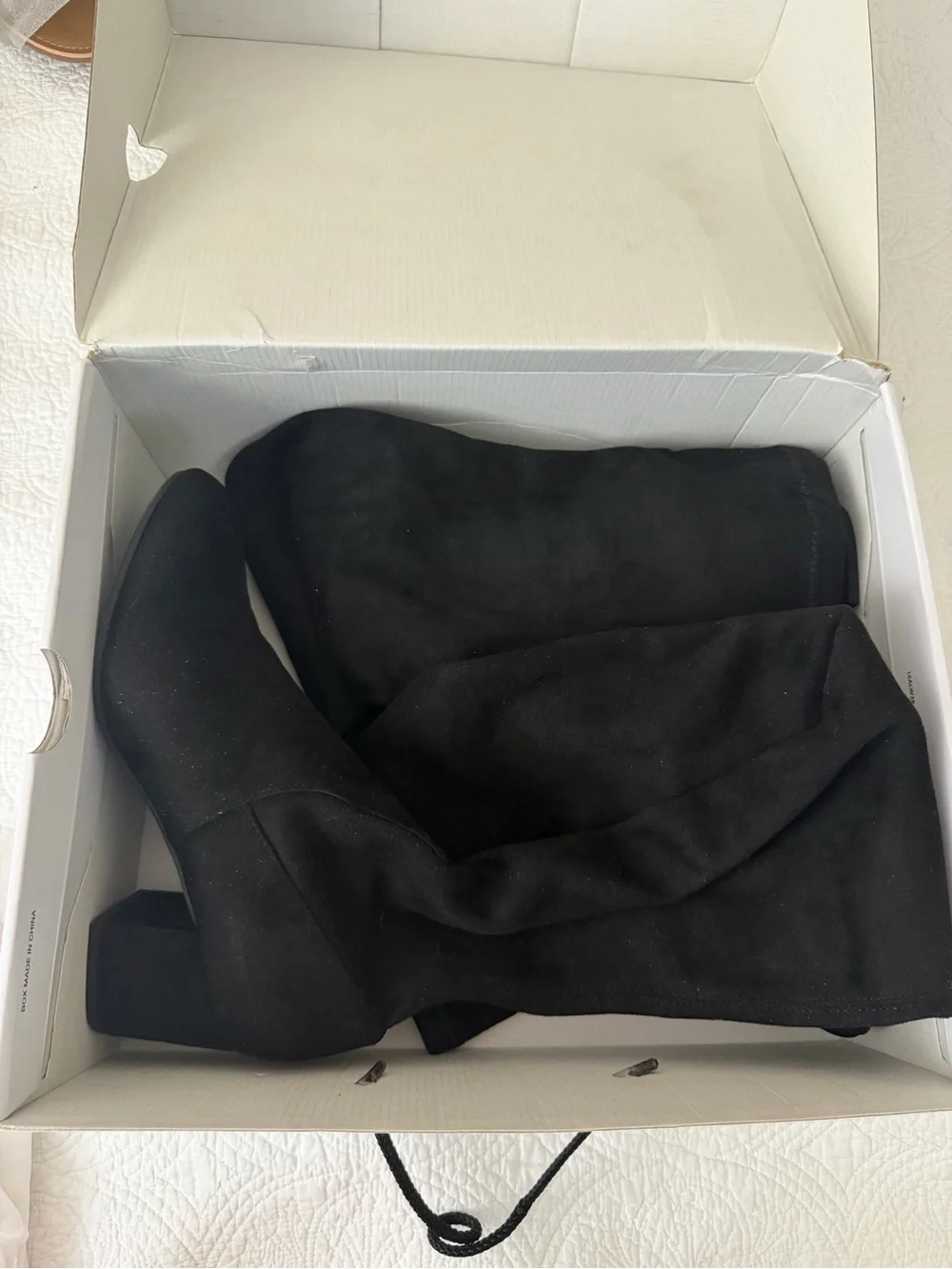 Steve Madden Black suede Over-the-Knee Block Heel Women's Boots